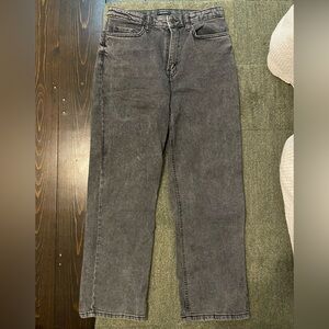 Women’s grey/black straight leg jeans